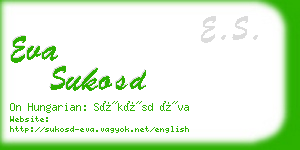 eva sukosd business card